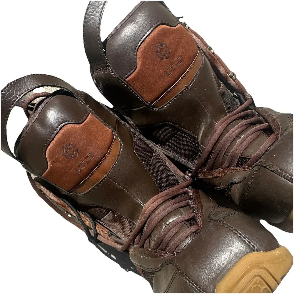 LTD Snowboard Boots Mens Size 10 Brown Black Lace Up Medium Flex Winter